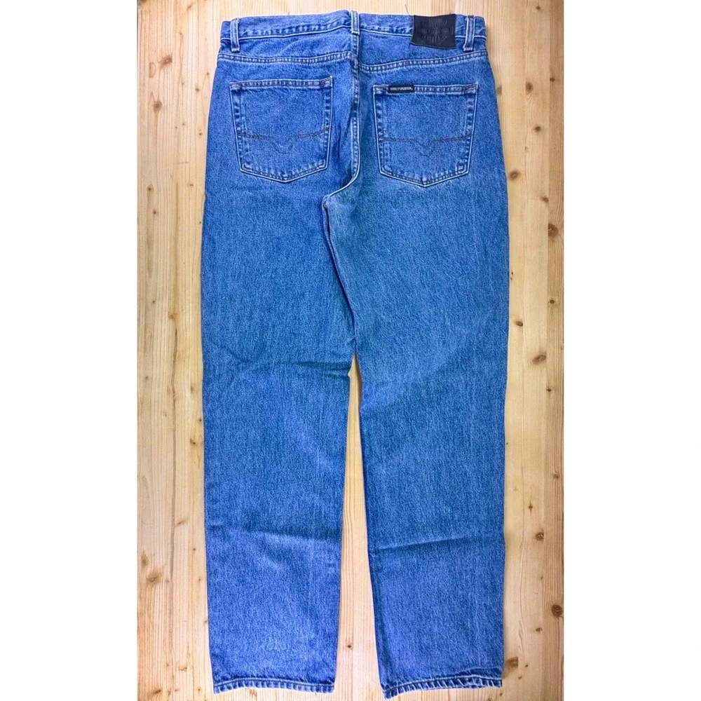 Harley-Davidson Classic Blue Denim Jeans Men's 36x34 Heavy Cotton Motorcycle‎